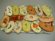 Open belegde grote sandwiches